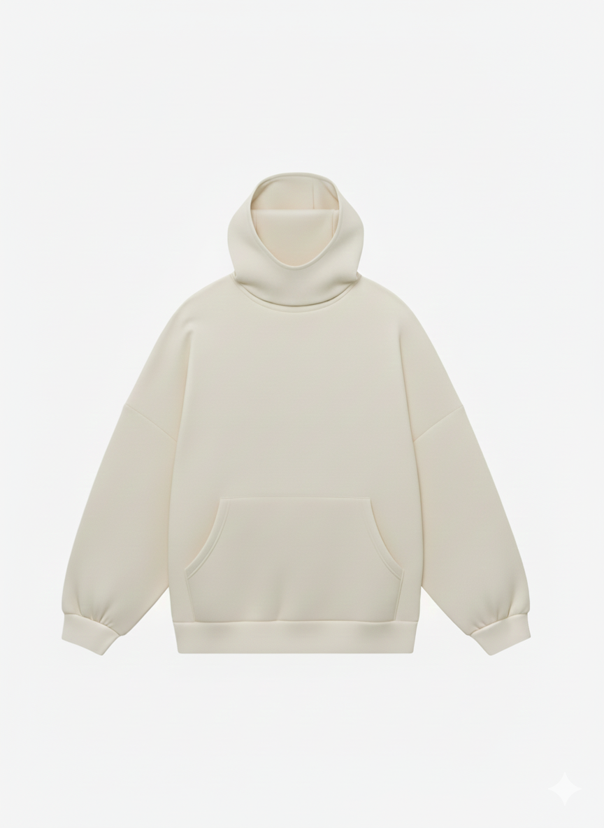 ESSENCE Heavy Hoodie Chrome White
